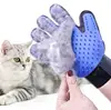 can collect and remove pet hair and help pet message pet grooming glove