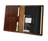 A6 Personalised Business Style Leather Notebook Planner with Card Holders and Inside Flap