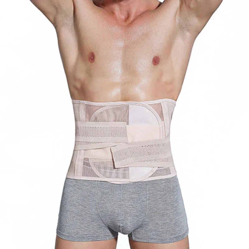 

Men's Adjustable Waist Trainer Shaper Support Girdle Belt Waist Fat Burning Support Belt, Black,skin