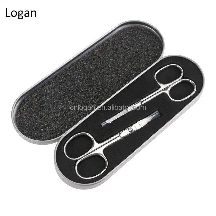 Curved and Round Facial Hair Scissors Set 