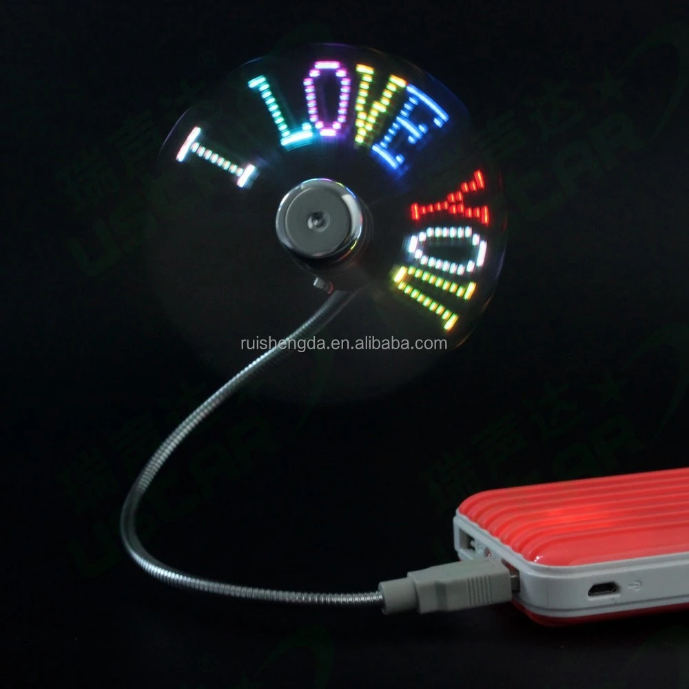 

Flexible USB Programmable Message Fan RGB Multicolor Software Program LED messaege Fan Wholesale, Silver