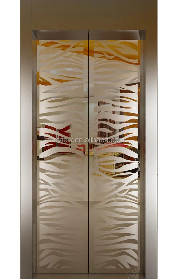 
Luxury stainless steel PVD gold titanium finish elevator door 