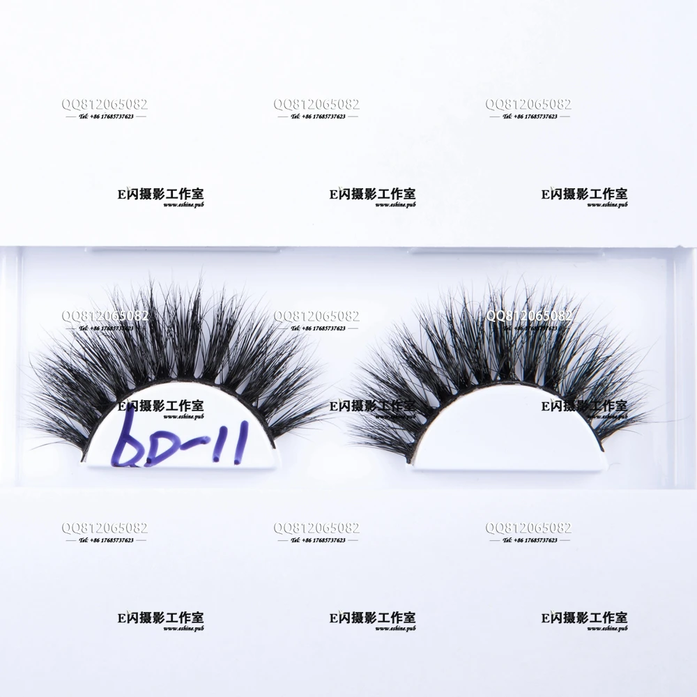

Custom Lashes Packaging 6D11 Mink Lashes Best Mink Eyelashes Vendor, Natural black
