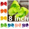 Adorable Solid Colour 8 Inch Big Size Hair Bows JOJO Ribbon Hair Bow Clip