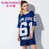 Women Hip Hop Long Tshirt Dance Costumes Clothing Sequin Top Dress Shirt Oversize Shiny Custom Sequin T Shirts