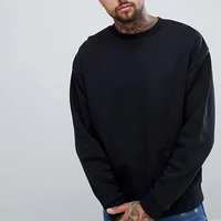 

Wholesale Men 300gsm Oversized Crew neck black Sweatshirt