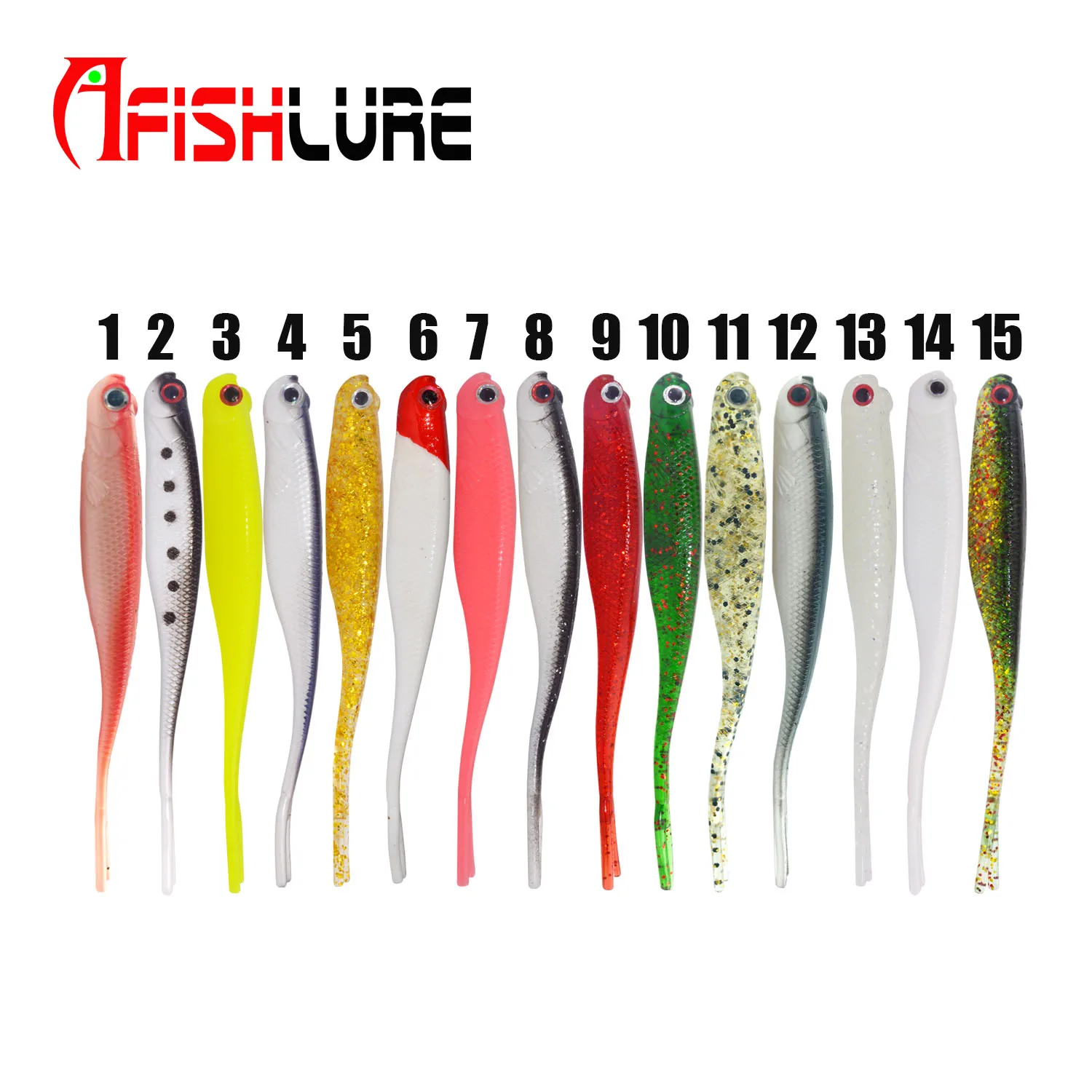Silicone Bait Fishing Fish Bass Pike Minnow Swimbait Rubber Fish Lures