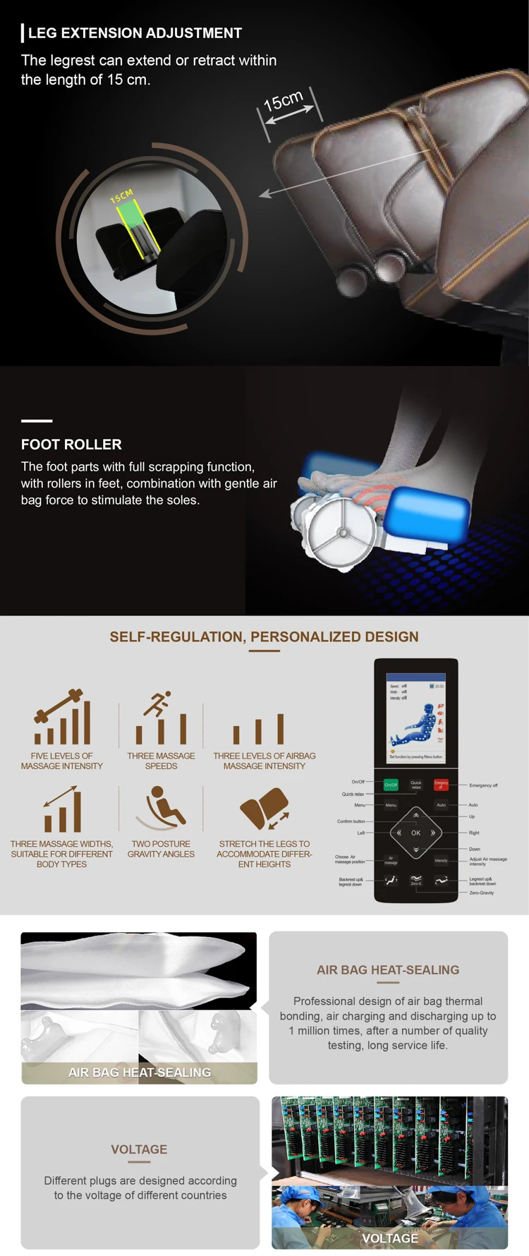 stretch the legs to accommodate different heights