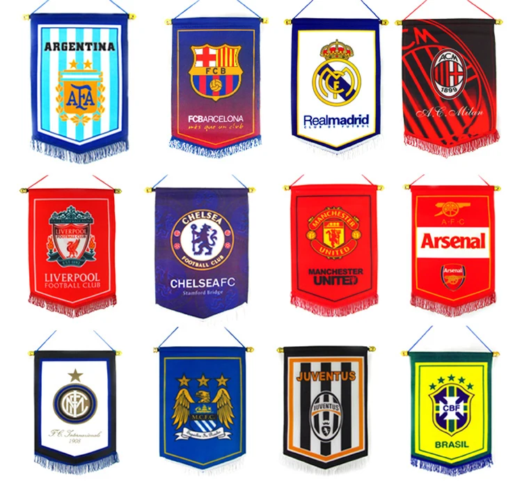 Promotional high quality decorative hanging pennant flag
