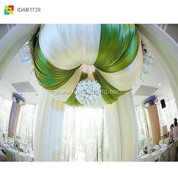White Chiffon Ceiling Draping Wedding Decoration Backdrop Drape