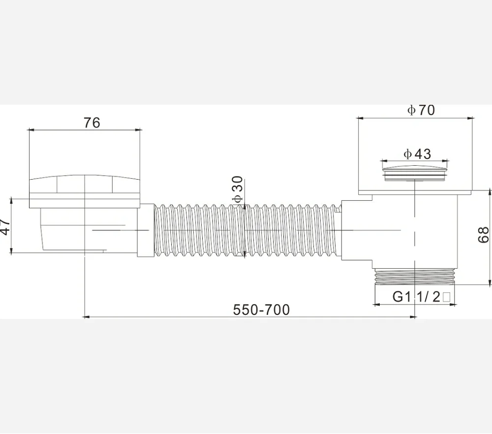 Cheap Plastic Bathtub Drainer 1 1/2'' Tub Popup Bouncing Core Shower Room Drainer Barrel Valve