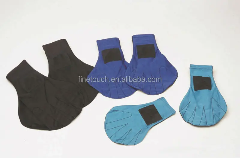 
Web-fingered neoprene swimming mittens 