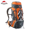 Naturehike 70L +5L ransel Mountain Backpack with rain cover Shoulder Bag Large Capacity outdoor climbing camping Hiking backpack