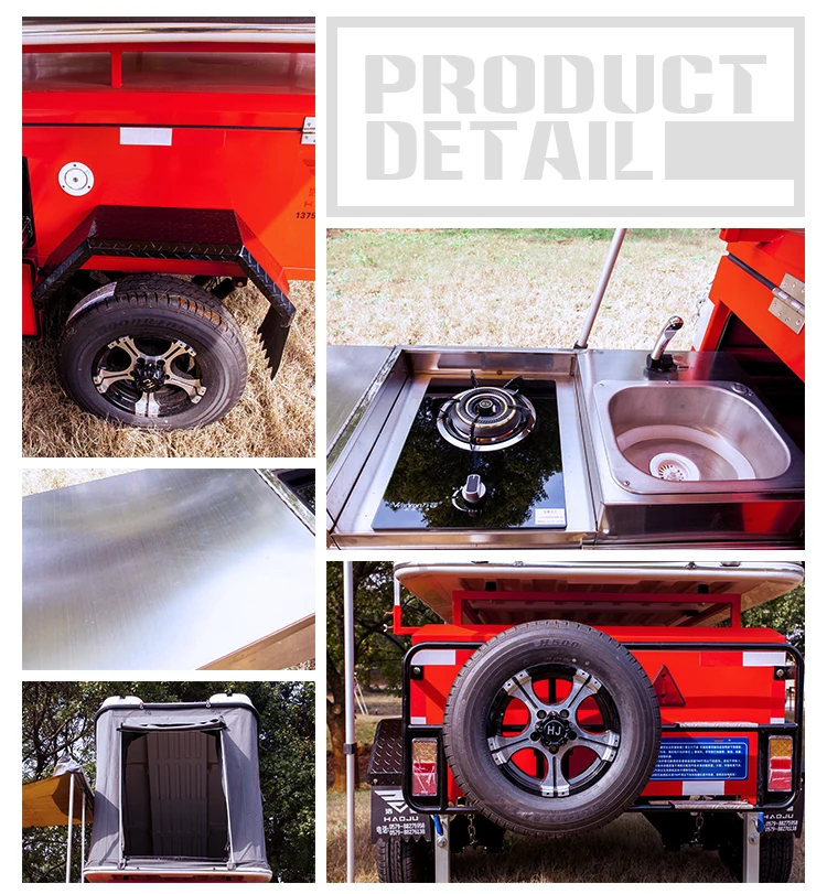 High Quality Lightweight Travel Small Camper Trailers With Canvas Tent
