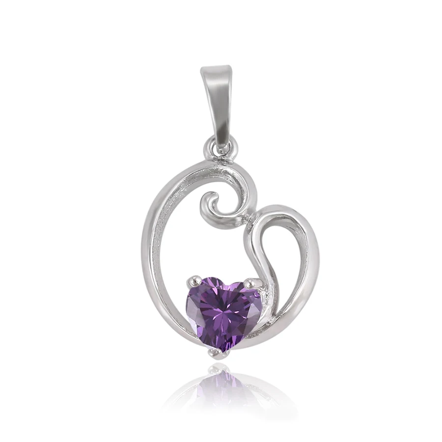 

33299 Xuping heart pendant, Purchasing Festival promotion model online sale, Rhodium color