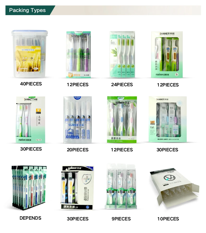 BANNER Patent Special Anti-slip Rubber Handle with Medium Ultra Cleaning Power Bristles