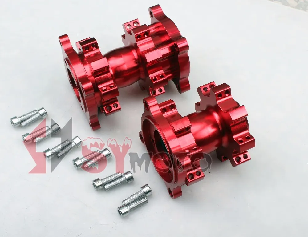 Cnc Rims Hub Pit Bike Hub Motorcycle Red Billet Front & Rear Wheel Hubs