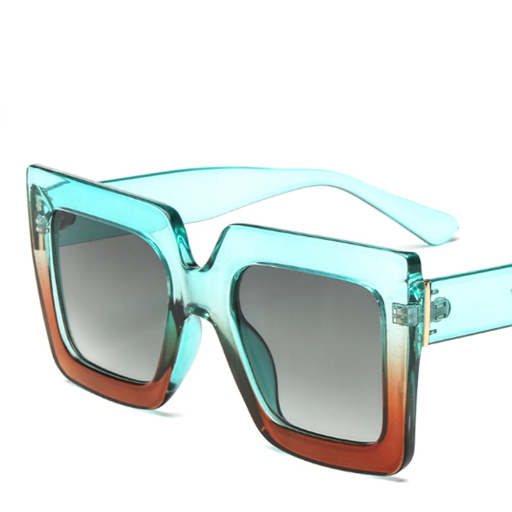 

New arrivals womens square gradient PC frame sunglasses fashion shades sun glasses