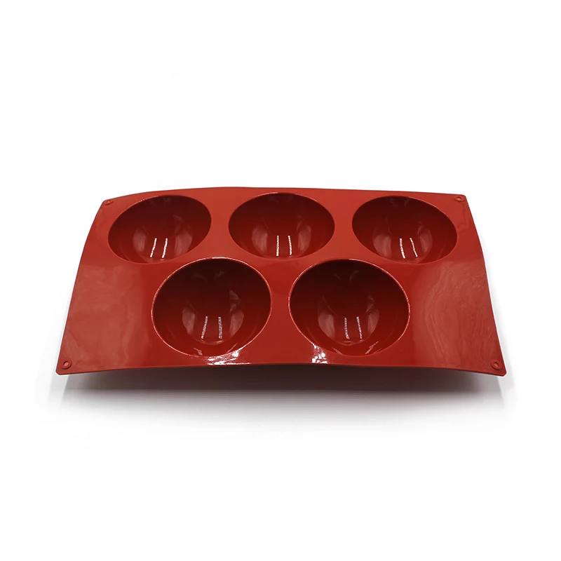 

High Quality 5 Holes 120g Silicone Bomb Half Sphere Silicone Mould DIY Baking Mousse Cake Mold