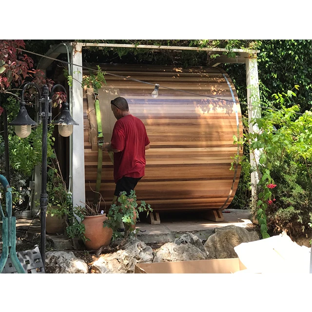 
High quality outdoor barrel sauna room 