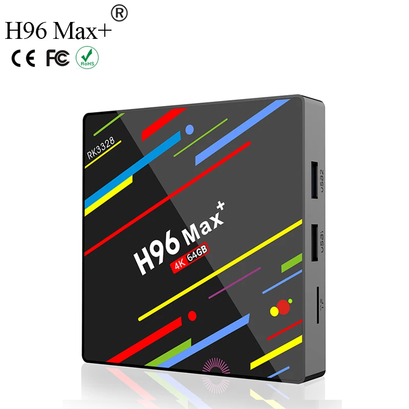 

Newest oem android tv box RK3328 H96 max+ 4 gb ram 32 gb rom dual wifi BT 4.1 smart internet box for tv