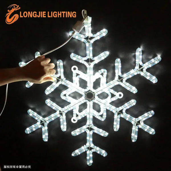 Commercial hanging decor merry christmas led snowflake light