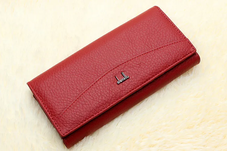Qianxilu Brand 100% Genuine Leather Wallet for Women,High Quality Coin ...