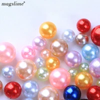 

Jewelry accessories colorful Round NO Hole loose ball pearl ABS Plastic Imitation Pearl Beads for jewelry making decoration