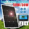 50W Outdoor Solar Panel Solar Cells Poly Solar Panel double USB Output 10/20/30/40/50A controller for Car Yacht 12V Battery Boat
