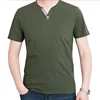 95 cotton 5 spandex v neck custom fashion clothes manufacturer mens navy shirt tee printed casual shirts for men