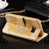 S6 Leather Case 2016 New Luury Embossing Campanula Flower Cover For Samsung Galay S6 G9200 s7 s7edge PU Leather + TPU Cases