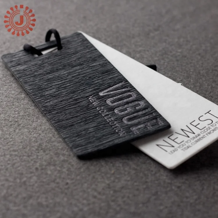 

Customized logo print embossed hangtag special paper matte hangtag, Cmyk