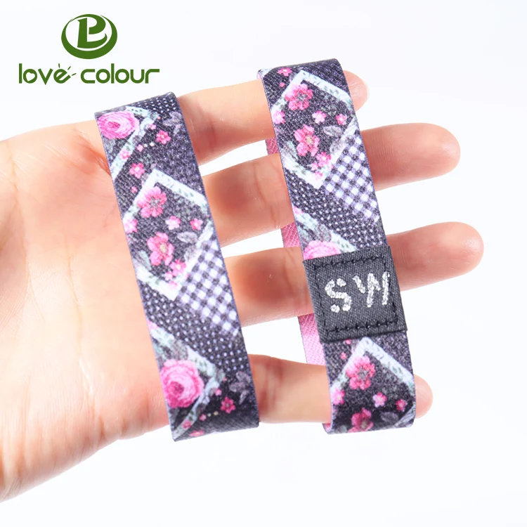 Elastic polyester wristband
