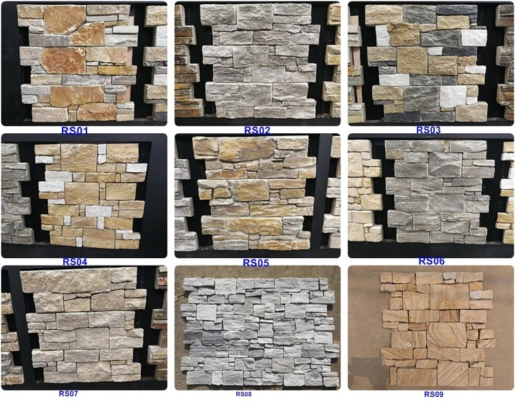 Factory Directly Yellow Color Cement  Wall Stone Panel,Concrete Ledge Stone