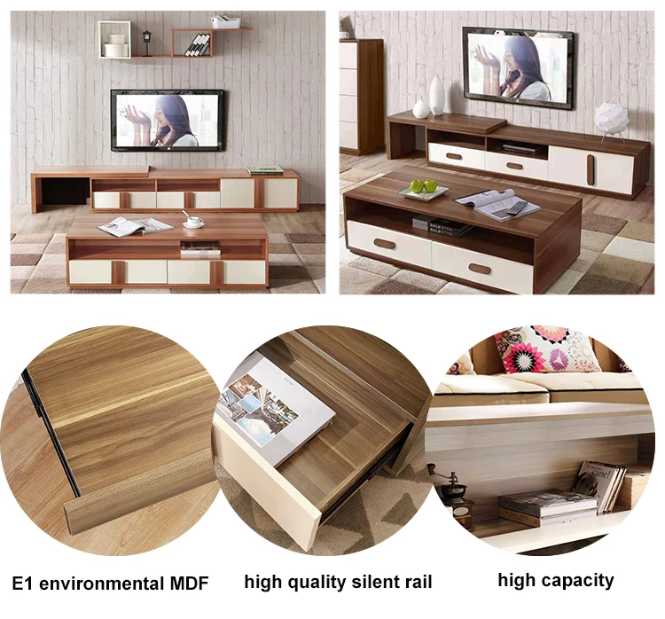 living room furniture simple modern tv stand wood cabinet for hotel