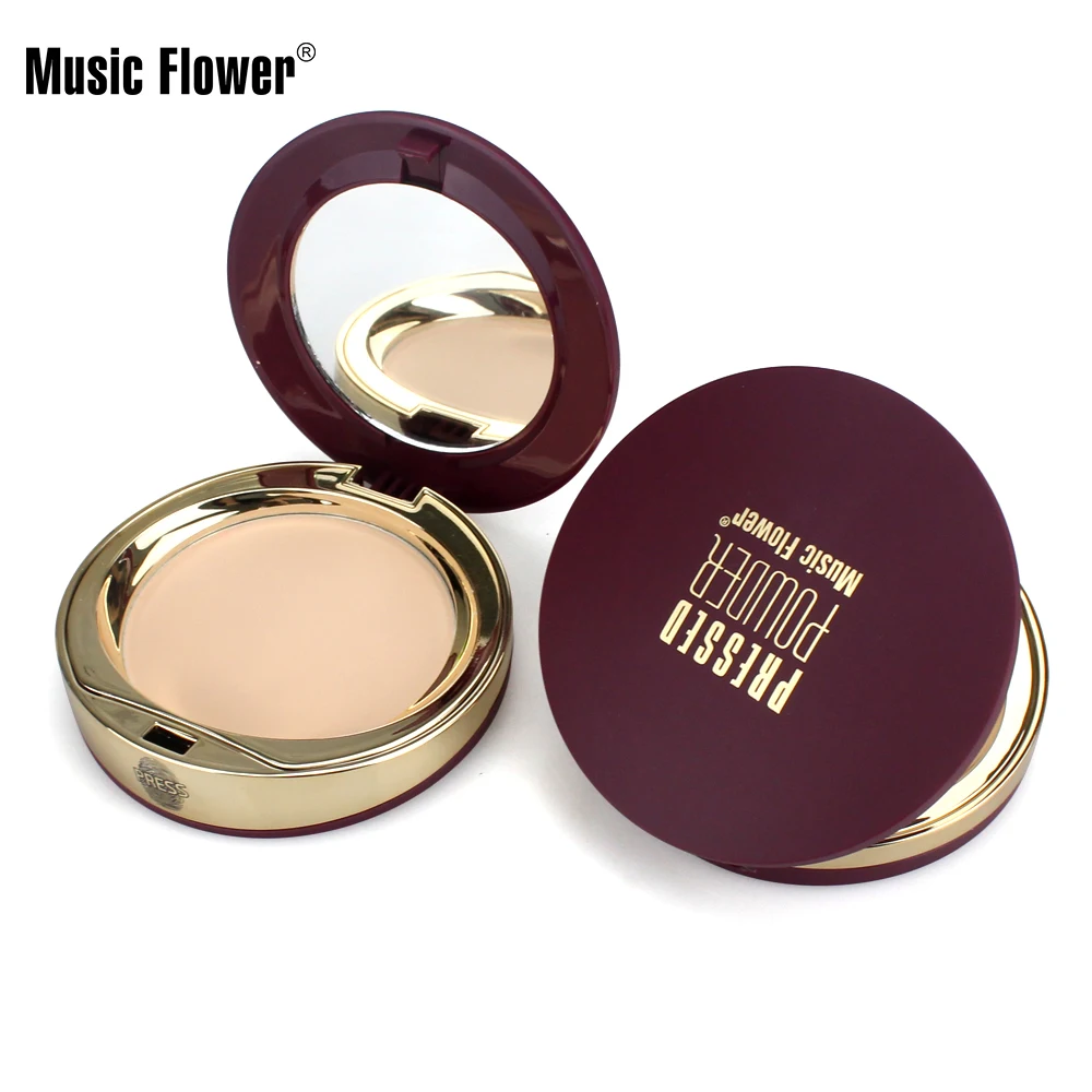 

Music Flower Concealer Cream Face Base Foundation Oil Control Contour Palette Mineral Pressed Powder Makeup Set, 5 colors