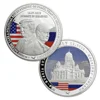 The USA-Russia President Summit in Helsinki Finland on July 16 , 2018 Silver Metal Souvenir Challenge Coin