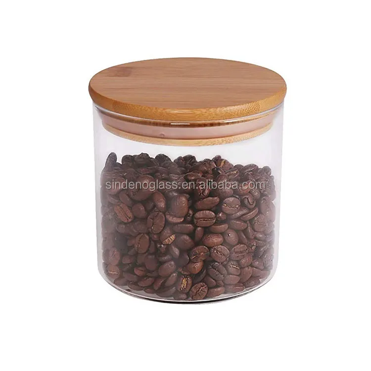 Wholesale Sealable Jars 6oz 12oz 24 Oz Cylindrical Glass Jar Bamboo Lid