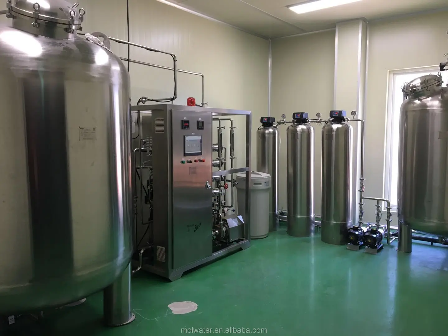 Gmp 2t/h Reverse Omosis Edi Purified Water Distilled Water Machine For