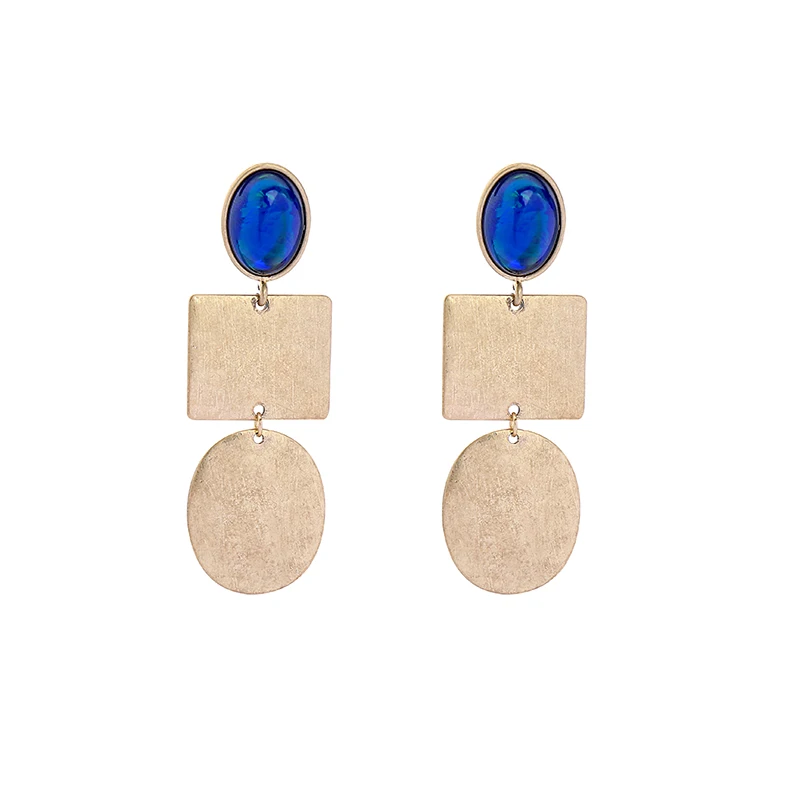

ed01740c Lady Earing Jewelry Women Epoxy Resin Gold Earrings Geometric