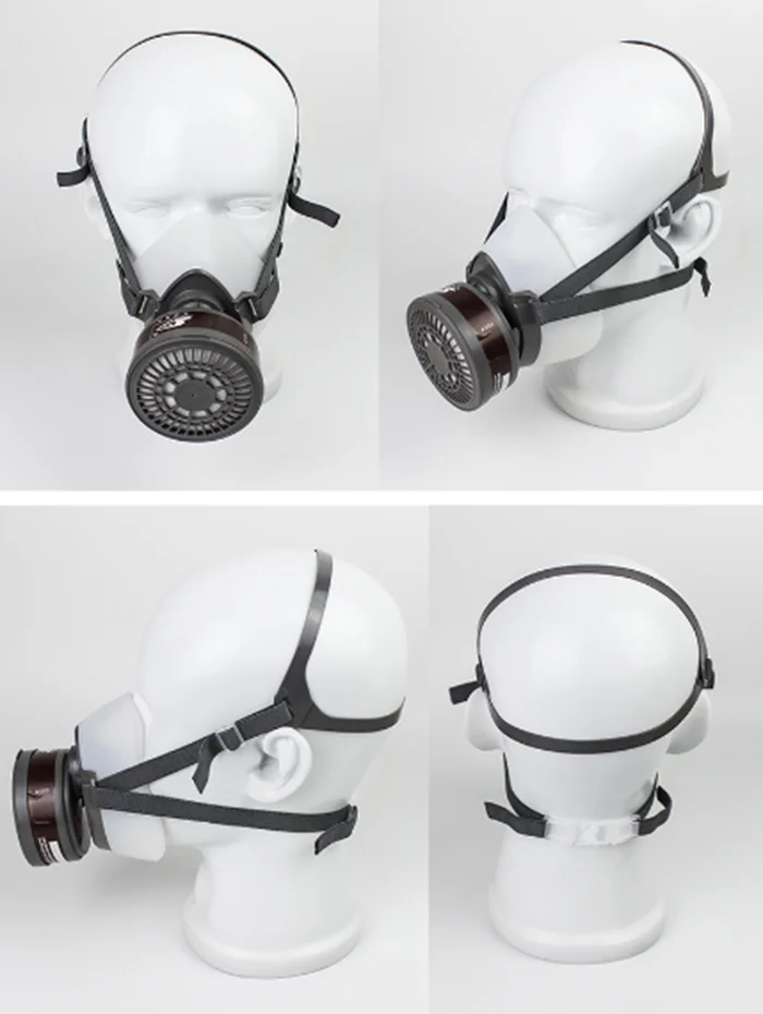 Chemical Dust Mask Reusable Silicone/rubber Half Face Heavy Duty Dust