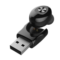 

High quality single ear headset microphone usb charging earphone magnetic wireless earphone