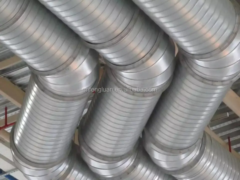 Galvanized Steel Air Conditioner Duct Ventilation Fittings Spiral Duct