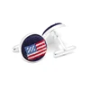 Navy American Flag Needlepoint Wedding Cufflinks