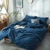 Fashion Plain Home Bedsheet With Pillow Bedding Sets