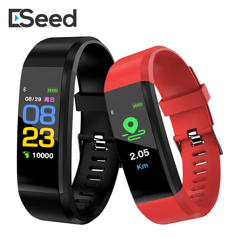 

ID115 PLUS Color Screen Smart Bracelet Sports Pedometer Watch Fitness Running Tracker Heart Rate Monitor Smart Band, Black;dark blue;purple;red;green