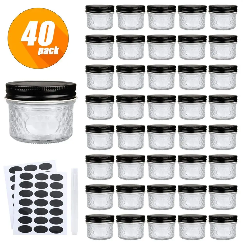 

120ml Regular Mouth Crystal Glass Mini Mason Jar Glass For Storage Candle