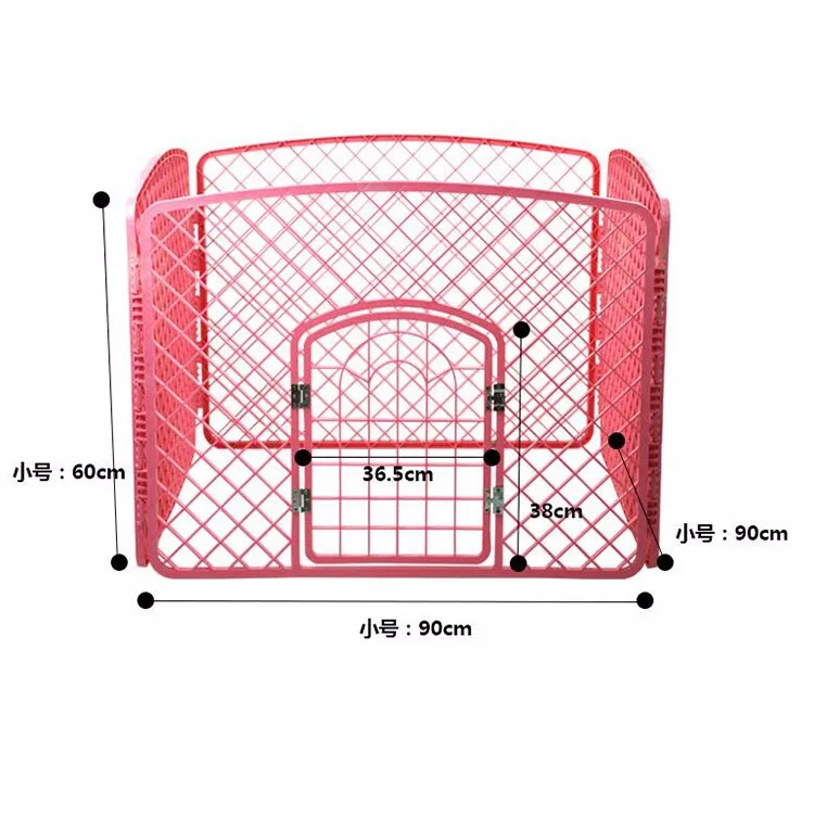 Custom outdoor pp plastic 4 panels portable pet carrier playpens indoor small puppy cage fence cat dog playpen for dogs