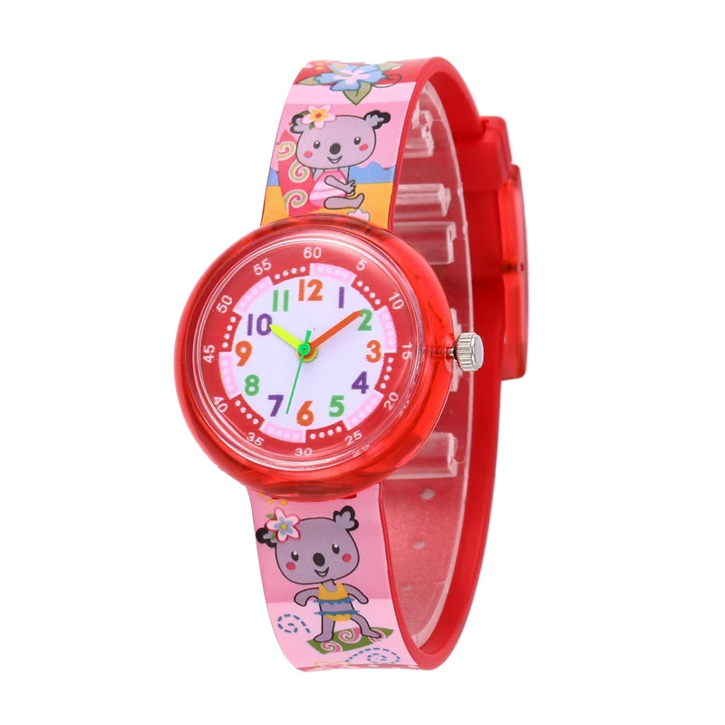 

Cute Children Kids Watches Analog Time Teacher Silicone Band Cartoon Watch for Little Girls Boys, 11 different colors as picture