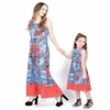 Vintage Print Clothes Women Long Dress Wholesale Mommy And Me Apparel
